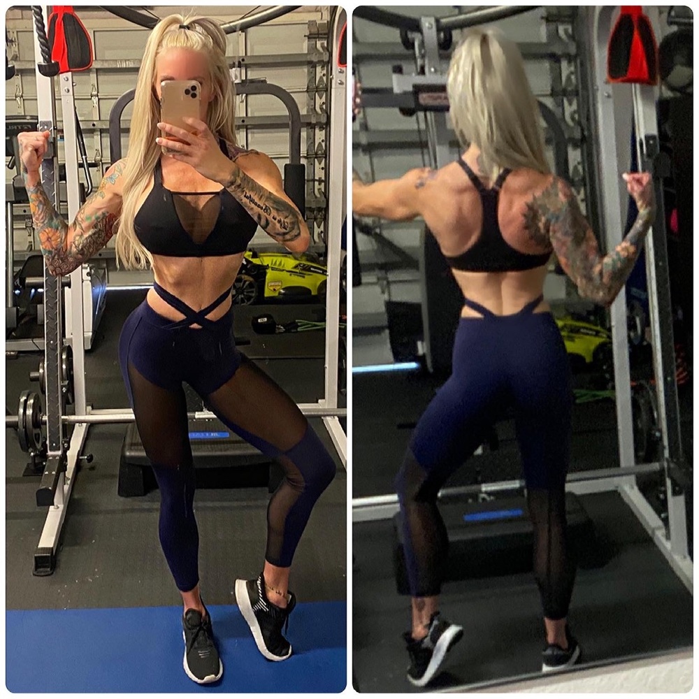 Bombshell sportswear leggings and matching sports bra